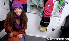 Officer Rusty Nails Strips Searches Shoplifter Amber Summer Bent Over Deepthroat Doggystyle After Caught Stealing