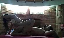 rimming hubby's ass then femdom amazon fuck dominates his small cock craving