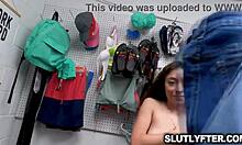 Officer Rusty Nails Strips Searches Shoplifter Amber Summer Bent Over Deepthroat Doggystyle After Caught Stealing