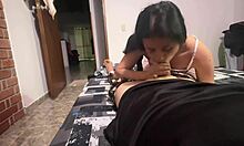 Stepmom Helps With Permission After Hot Teasing Blowjob Suck