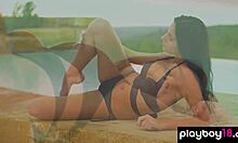 sasha sultana petite teen strips bikini outdoors revealing shaved pussy