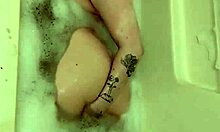 curvy oiled fatty spreads big pussy lips in tub orgasms