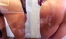 juicy big tits brunettes kiss suck and fuck wet pussies in hot steamy shower
