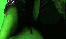 ooh silky white satin clings tight while she rubs her curves 😏