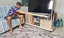 caught my stepdad jerking off so i shook my ass for him