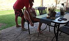 on our first date things heated up fast as we both started mutual masturbation fingering outdoors like horny neighbors