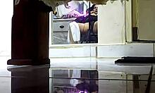 Exotic latina wife from venezuela teases in videollamada showing off her big tits and wet pussy close-up