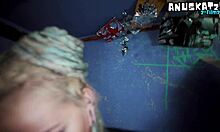 Skinny Inked Teen Gapes Ass Fists Squirts Prolapse in Solo Goth Play