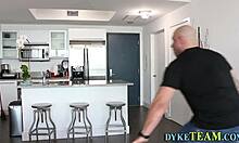 lesbian milf bound in lingerie receives intense oral fingering and tribbing