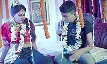 young indian suhaag raat couple dirty hindi first night pounding