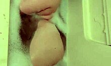 curvy oiled fatty spreads big pussy lips in tub orgasms