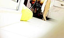 Exotic latina wife from venezuela teases in videollamada showing off her big tits and wet pussy close-up