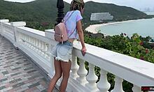 Ferris Wheel Thrill: Stranger Jerks Huge Cock, Swallows Every Drop Publicly