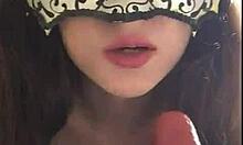 POV russian teen sucks dildo dirty talk