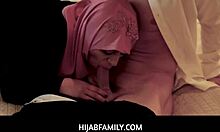 hijabfamily arab stepdaughter ella knox deepthroats fucks hard nude pussy sex 😈🔥