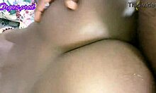 Pinky sips whisky while flashing her smooth shaved pussy close up