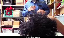 teen shoplifter maya morena's ass searched for stolen goods by officer?