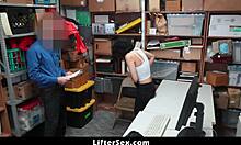 teen shoplifter maya morena's ass searched for stolen goods by officer?