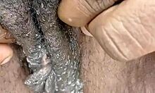 ebony teases wet pussy on webcam