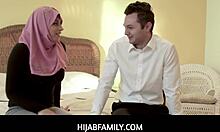 hijabfamily arab stepdaughter ella knox deepthroats fucks hard nude pussy sex 😈🔥