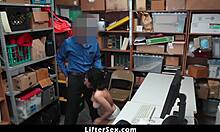 teen shoplifter maya morena's ass searched for stolen goods by officer?