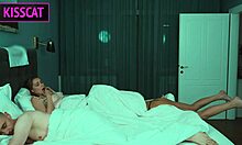 STEP SISTER ZLATA SHINE SHARES BED FOR THREESOME COWGIRL RIDE AND ROUGH THROAT