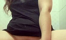 BIG ASS SOLO GIRL RAMS HUGE DILDO DEEP IN PUSSY ORGASMS SQUIRT BATHROOM BLAST