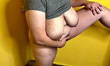 Femdom wife makes cuck lick cum from her gangbang creampie pussy bareback