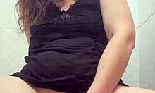 BIG ASS SOLO GIRL RAMS HUGE DILDO DEEP IN PUSSY ORGASMS SQUIRT BATHROOM BLAST