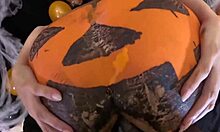 Werewolf pounds pumpkin woman's ass with black cock