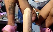 hot skinny tranny flashes ass publicly in miniskirt!