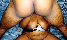 horny milf bbw gives sloppy blowjob then tits job in twosome