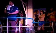 omg enf amateurs rip clothes in wild strip contest game 😂👙