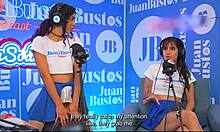 Lesbian Duo Rides Fuckmachine Wildly To Explosive Orgasms On Juan Bustos Podcast