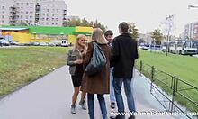 swinger teens warm up cocks and pussies before shy group ride