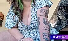 Curvy Babe Rides Dildo Toy Moaning Loud in Tight Clothes