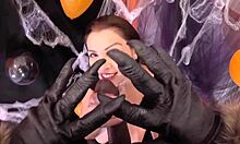 Werewolf pounds pumpkin woman's ass with black cock