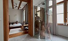 naughty blondes go wild in shower orgy sucking and fucking 🍆💦