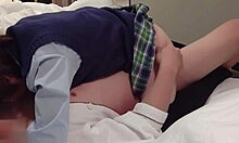 japanese schoolgirl maid rides cock in uniform creampie fills her tight pussy