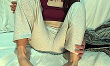 REDHEAD SOLO WITH WRISTWATCH MASTURBATES MOANING SOFTCORE.
