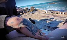 i'm so horny jerking off to this massive cumshot public handjob explosion