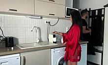 wanna see tired wife come home and swallow hubby's fat load after deepthroat blowjob?