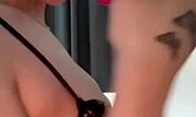 Playful brunette college coed squirts horny with dildo on webcam pov