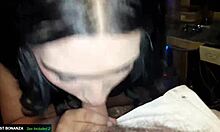 Coworker sucks me off 😍 hot cum fills her mouth!