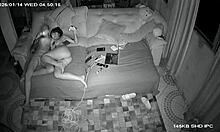 i caught my wife groping my friend's cock till hard then raw fucking home