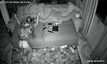 i caught my wife groping my friend's cock till hard then raw fucking home