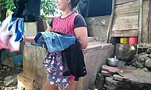 hey since hubby's gone his friend invites me to ranch for tongue pussy massage