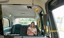 Taxi Driver Compares Stranger's Big Tits to Wife's Before She Flashes in Backseat