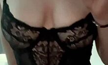 Playful brunette college coed squirts horny with dildo on webcam pov