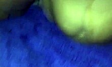 Teen stuffs huge anal dildo deep